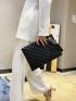 Quilted Clutch Bag With Wristlet