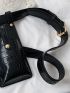Mini Croc Embossed Multi-Pocket Fanny Pack