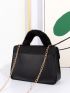 Mini Minimalist Fluffy Top Handle Square Bag