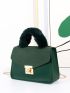 Mini Minimalist Fluffy Top Handle Square Bag