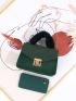 Mini Minimalist Fluffy Top Handle Square Bag