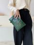Croc Embossed Clutch Bag