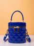Mini Minimalist Quilted Bucket Bag