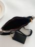 Tweed Crossbody Bag With Purse