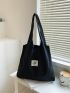 Cartoon Patch Canvas Shopper Bag