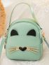 Mini Cartoon Cat Design Curved Top Backpack