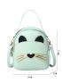 Mini Cartoon Cat Design Curved Top Backpack