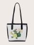 Cartoon Graphic Shoulder Tote Bag