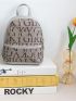 Letter Graphic Classic Backpack