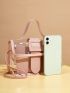 Mini Clear Buckle Decor Flap Satchel Bag