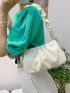 Minimalist Zip Shoulder Ruched Bag