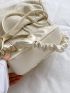 Minimalist Zip Shoulder Ruched Bag