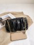 Minimalist Ruched Design Chain Shoulder Bag