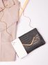Croc Embossed Chain Clutch Bag