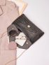 Croc Embossed Chain Clutch Bag