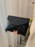 Quilted Pattern Clutch Bag