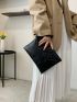 Quilted Pattern Clutch Bag
