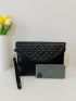 Quilted Pattern Clutch Bag
