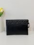 Quilted Pattern Clutch Bag