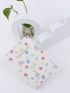 Flower & Cartoon Bear Graphic Passport Case