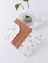 Flower & Cartoon Bear Graphic Passport Case