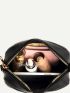 Mini Minimalist Quilted Square Bag With Coin Purse