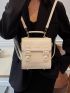 Mini Letter Graphic Flap Backpack