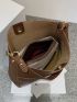 Large Capacity Shoulder Bag With Inner Pouch