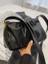 Ruched Design Crossbody Bag