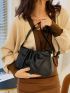 Ruched Design Crossbody Bag