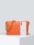 Minimalist Quilted Chain Square Bag
