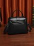 Minimalist Twist Lock Satchel Bag