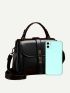 Minimalist Twist Lock Satchel Bag