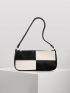 Two Tone Baguette Bag