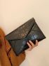 Minimalist Croc Embossed Envelope Bag