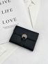Knot Decor Flap Small Wallet