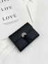 Knot Decor Flap Small Wallet