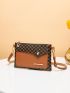 Mini Geo Graphic Flap Clutch Bag