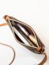 Mini Geo Graphic Flap Clutch Bag