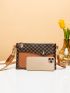 Mini Geo Graphic Flap Clutch Bag