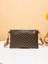 Mini Geo Graphic Flap Clutch Bag