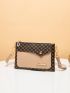 Mini Geo Graphic Flap Clutch Bag