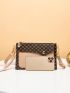 Mini Geo Graphic Flap Clutch Bag