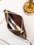 Mini Geo Graphic Flap Clutch Bag