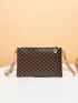 Mini Geo Graphic Flap Clutch Bag