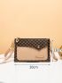 Mini Geo Graphic Flap Clutch Bag