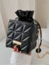 Mini Quilted Drawstring Bucket Bag