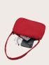 Mini Minimalist Chain Decor Baguette Bag