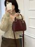 Crocodile Embossed Dome Bag