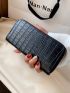 Minimalist Stone Grain Long Wallet
